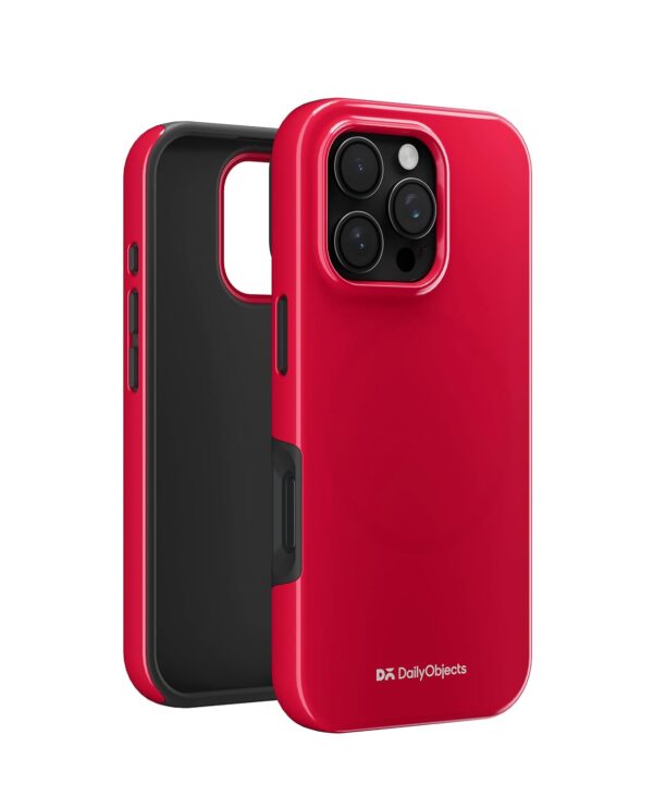 DailyObjects Enamel Bumper MagSafe Case for iPhone 16 Pro -Enamel Red - Image 2