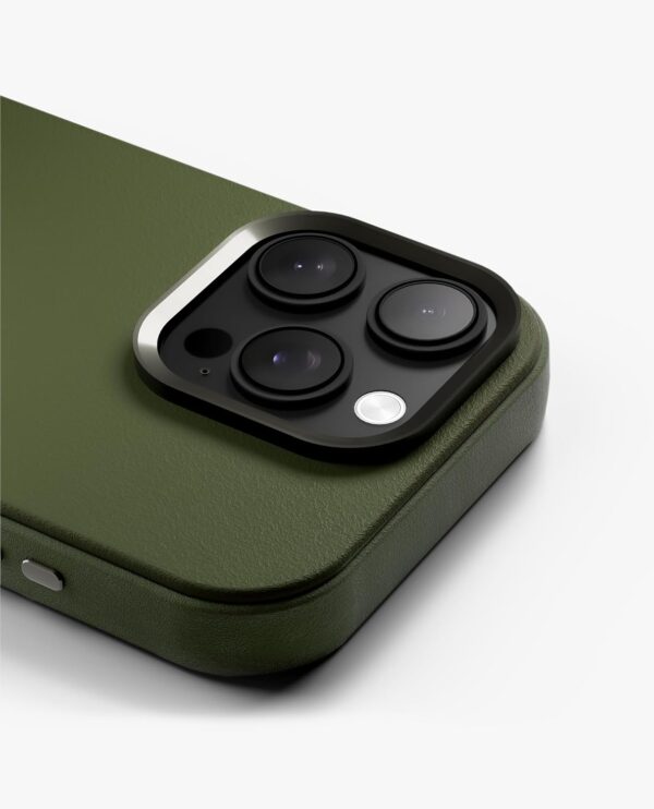 DailyObjects Leatherite Case for iPhone 16 Pro-Green-Olive - Image 3