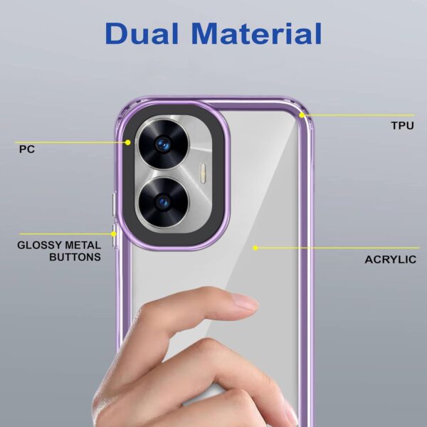 amazon basics Back Case Cover for Realme C55 Space-Purple1) - Image 2