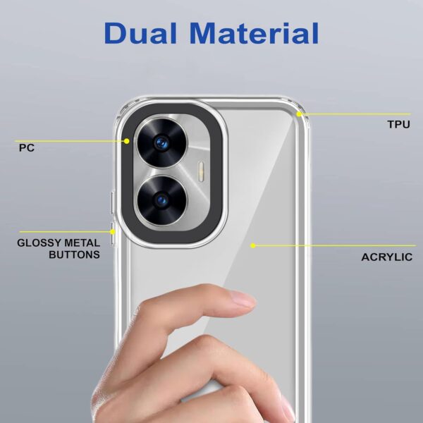 amazon basics Back Case Cover for Realme Narzo N55(Space-Clear) - Image 3