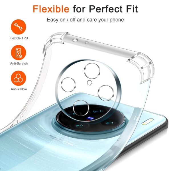 Newlike Thermoplastic Polyurethane Case-For Vivo X100- Transparent - Image 2
