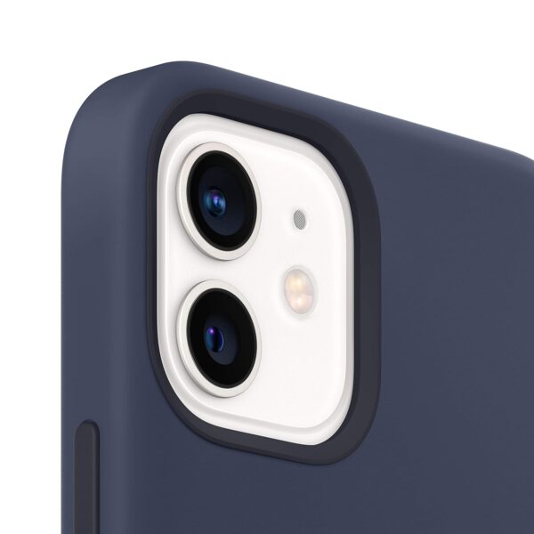 Apple Silicone Case with MagSafe (for iPhone 12, 12 Pro) - Deep Navy - Image 3