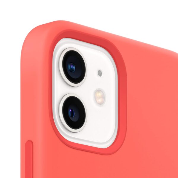 Apple Silicone Case with MagSafe (for iPhone 12, 12 Pro) - Pink Citrus - Image 3