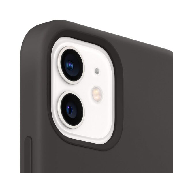 Apple Silicone Case with MagSafe (for iPhone 12, 12 Pro) - Black - Image 3