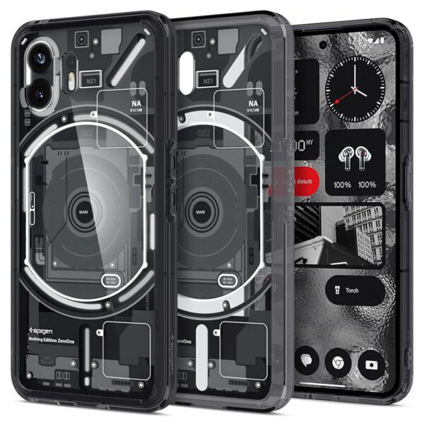 Spigen Ultra Hybrid Back Cover Case Compatible With Nothing Phone (2) (Tpu + Poly Carbonate|Zero One),Black