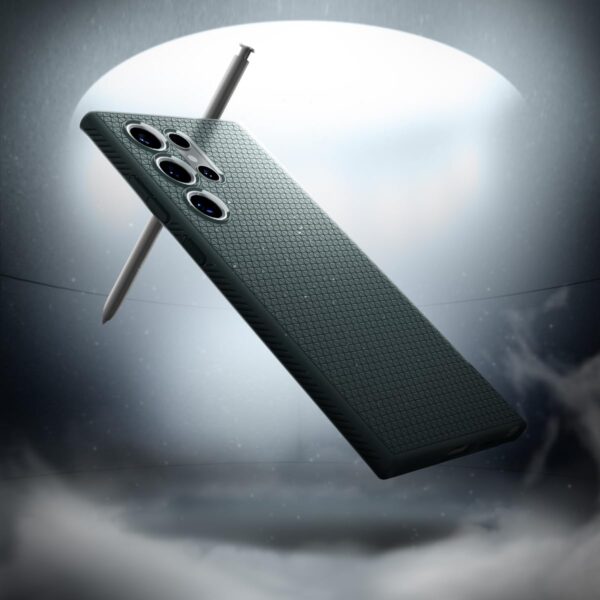 Spigen Liquid Air Back Cover Case Compatible with Galaxy S24 Ultra (TPU | Abyss Green) - Image 3
