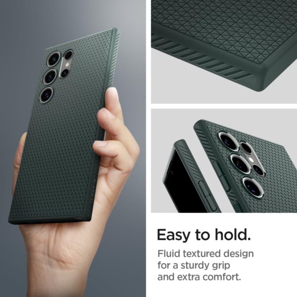 Spigen Liquid Air Back Cover Case Compatible with Galaxy S24 Ultra (TPU | Abyss Green) - Image 2