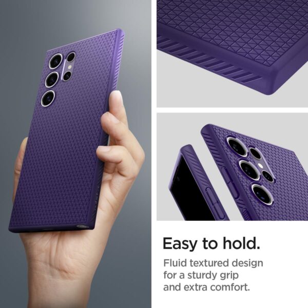 Spigen Liquid Air Back Cover Case Compatible with Galaxy S24 Ultra (TPU | Deep Purple) - Image 2