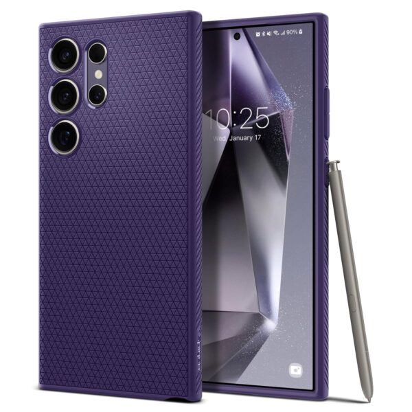 Spigen Liquid Air Back Cover Case Compatible with Galaxy S24 Ultra (TPU | Deep Purple)