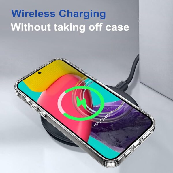 amazon basics Back Case Cover for Moto G45 5G |  (TPU + PC | Translucent Black) - Image 2