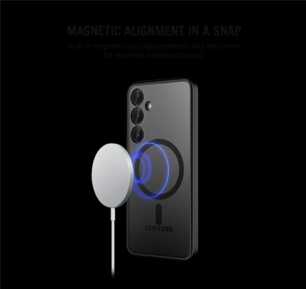 Black Nimbus Magnetic Phone Case Cover For Samsung Galaxy S24 - Image 2