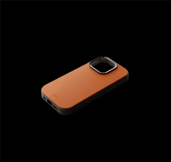 Tan-Grey Leatherite MagSafe Phone Case Cover for iPhone 16 Pro - Image 3