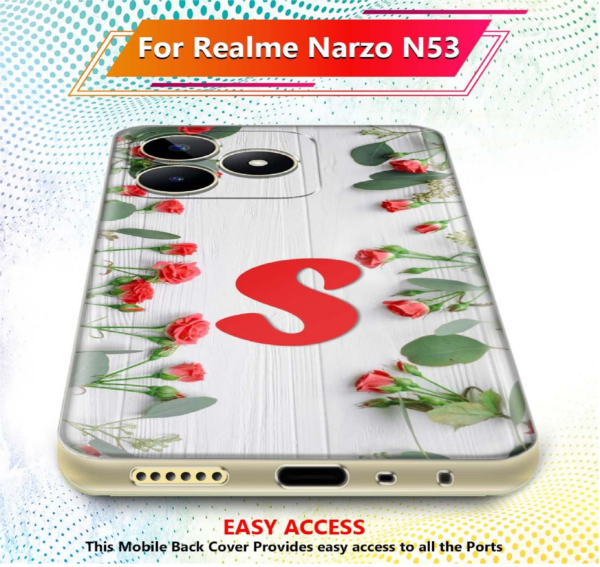 Fashionury Soft Silicon Slimfit Back Cover for Realme Narzo N53 Stylish Printed Back Cover - Image 3