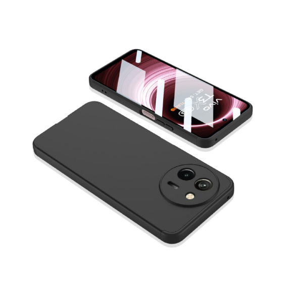 Kapa Double Dip Full 360 Protection Back Case Cover for Vivo T3x 5G (Black) - Image 3