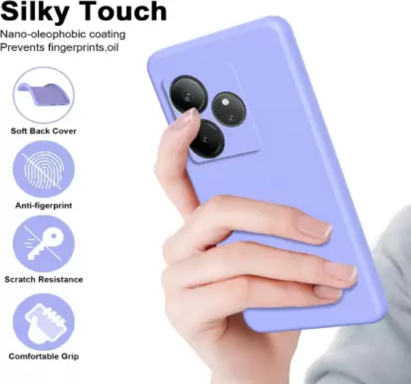Vshop Back Cover for Liquid Silicon Back Cover Case for Realme GT 6 / GT 6T 5G - Image 2