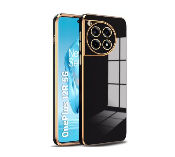 TheGiftKart Luxurious Golden-Plated Back Cover Case for OnePlus 12 5G