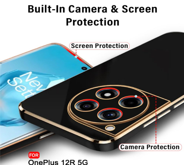 TheGiftKart Luxurious Golden-Plated Back Cover Case for OnePlus 12 5G - Image 3