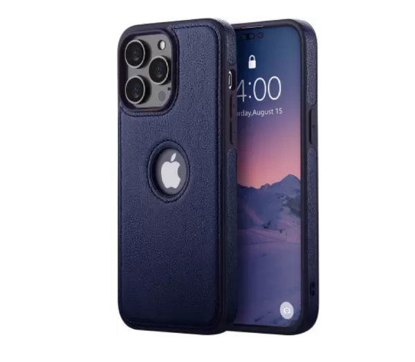 LIRAMARK Back Cover for Apple iPhone 14 Pro, Leather Case