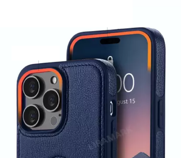 LIRAMARK Back Cover for Apple iPhone 14 Pro, Leather Case - Image 3