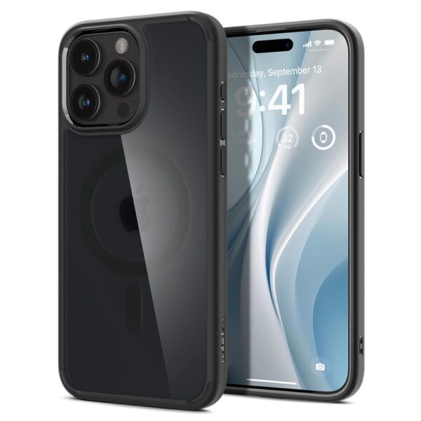 Spigen Ultra Hybrid Magfit Back Cover Case  iPhone 15 Pro(Frost Black) - Image 3
