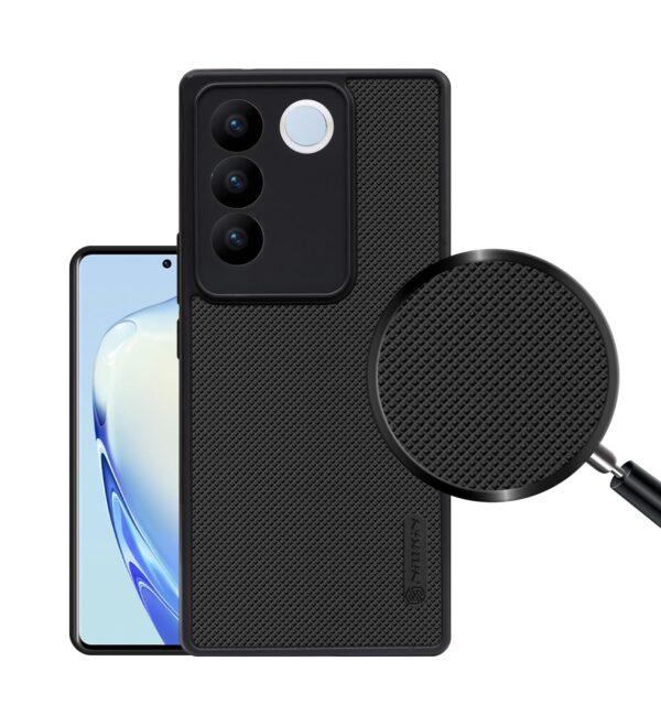 VIDO Silicone Super Frosted Raised Camera Protect Soft Back Case Cover for Vivo V27 Pro 5G / Vivo V27, Black